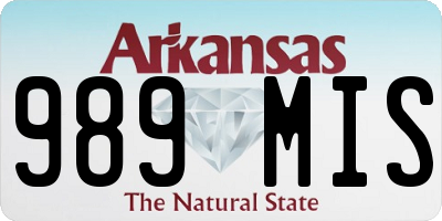 AR license plate 989MIS