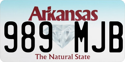 AR license plate 989MJB