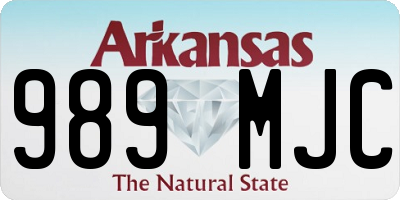 AR license plate 989MJC