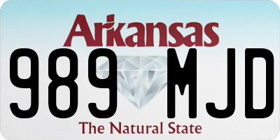AR license plate 989MJD