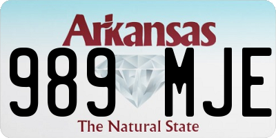 AR license plate 989MJE