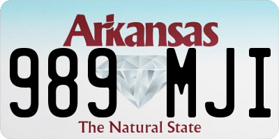 AR license plate 989MJI