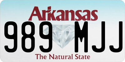 AR license plate 989MJJ