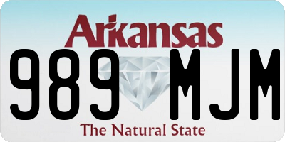 AR license plate 989MJM