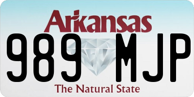 AR license plate 989MJP