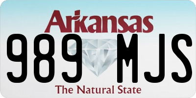 AR license plate 989MJS