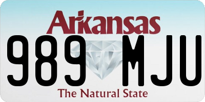 AR license plate 989MJU