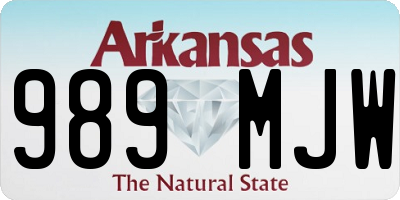 AR license plate 989MJW