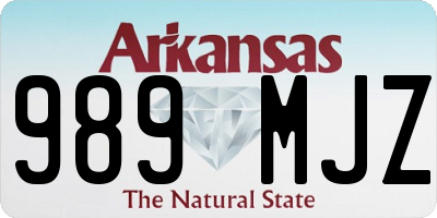 AR license plate 989MJZ