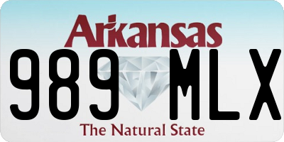 AR license plate 989MLX
