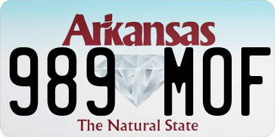 AR license plate 989MOF