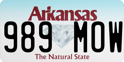 AR license plate 989MOW