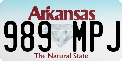 AR license plate 989MPJ