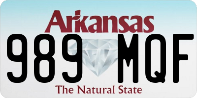 AR license plate 989MQF
