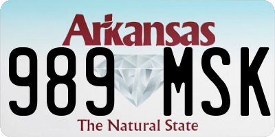 AR license plate 989MSK