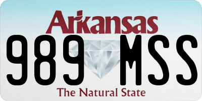 AR license plate 989MSS