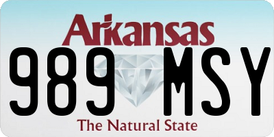 AR license plate 989MSY