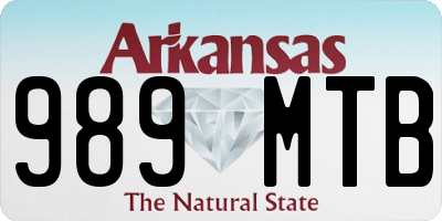 AR license plate 989MTB