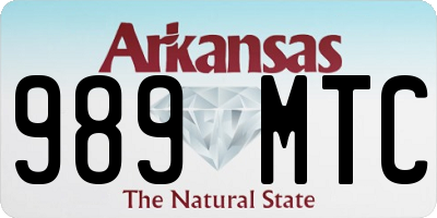AR license plate 989MTC