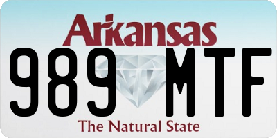 AR license plate 989MTF