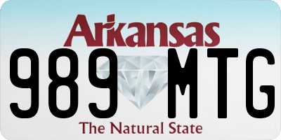 AR license plate 989MTG