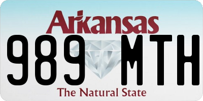 AR license plate 989MTH