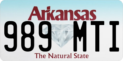 AR license plate 989MTI