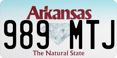 AR license plate 989MTJ
