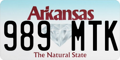 AR license plate 989MTK