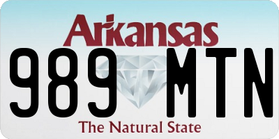 AR license plate 989MTN