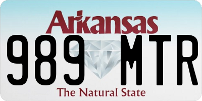 AR license plate 989MTR