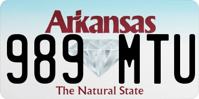 AR license plate 989MTU