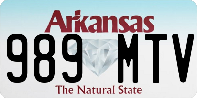 AR license plate 989MTV