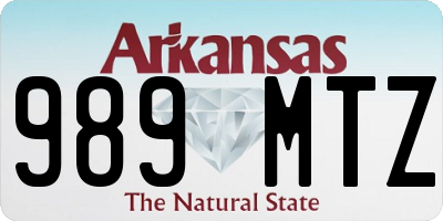 AR license plate 989MTZ