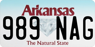 AR license plate 989NAG
