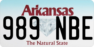AR license plate 989NBE