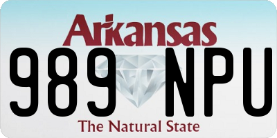 AR license plate 989NPU