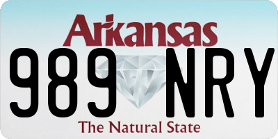 AR license plate 989NRY