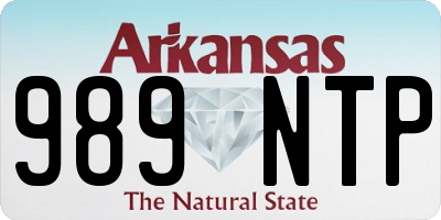 AR license plate 989NTP