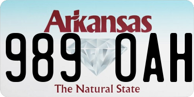 AR license plate 989OAH