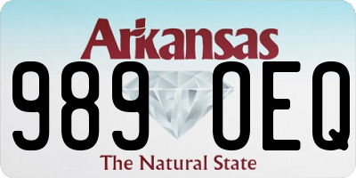 AR license plate 989OEQ