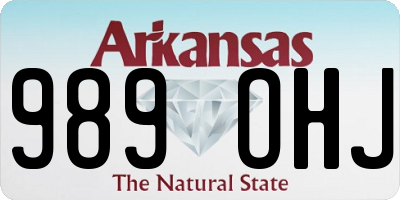 AR license plate 989OHJ