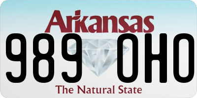 AR license plate 989OHO