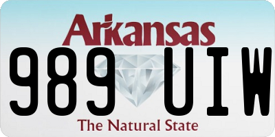 AR license plate 989UIW