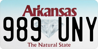 AR license plate 989UNY