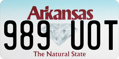 AR license plate 989UOT