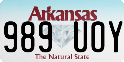 AR license plate 989UOY