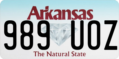 AR license plate 989UOZ