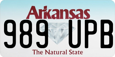 AR license plate 989UPB