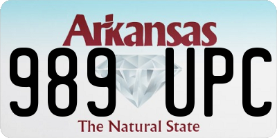 AR license plate 989UPC